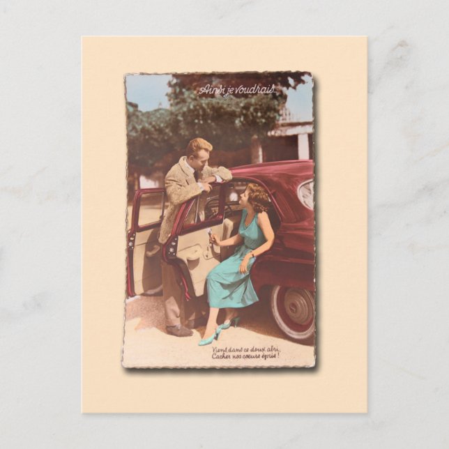 Die Vintage Postkarte 2 des französischen (Vorderseite)