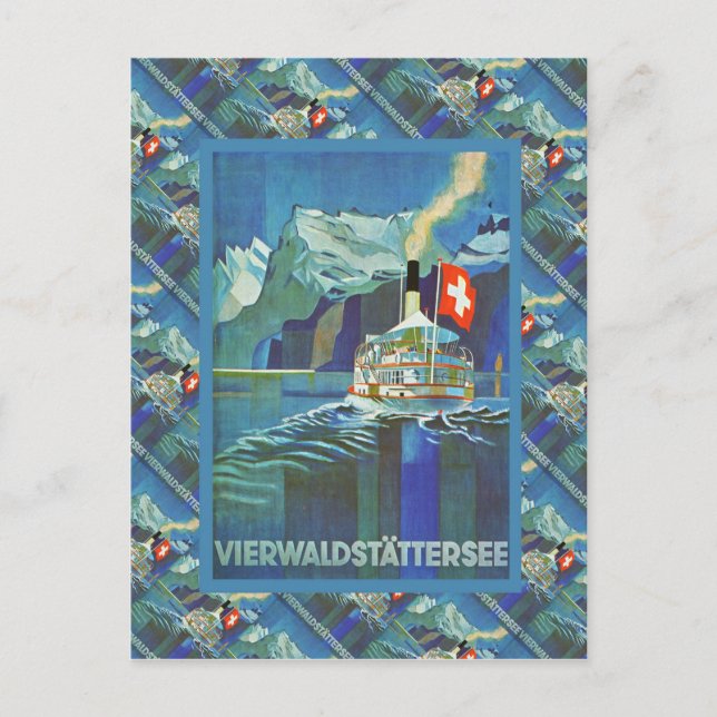 Die Vintage Schweiz, Vierwaldstattersee, Postkarte (Vorderseite)