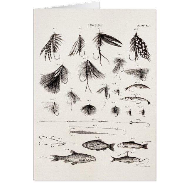 Die Vintagen 1800s, die Fliegen-Fischen angeln, (Vorne)