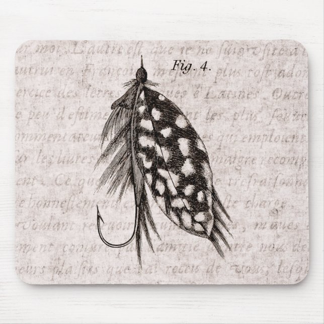 Die Vintagen 1800s, die Fliegen-Fischen angeln, Mousepad (Vorne)