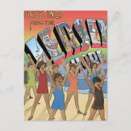 Die Vintagen Grüße der Jersey Shore Art Postkarte