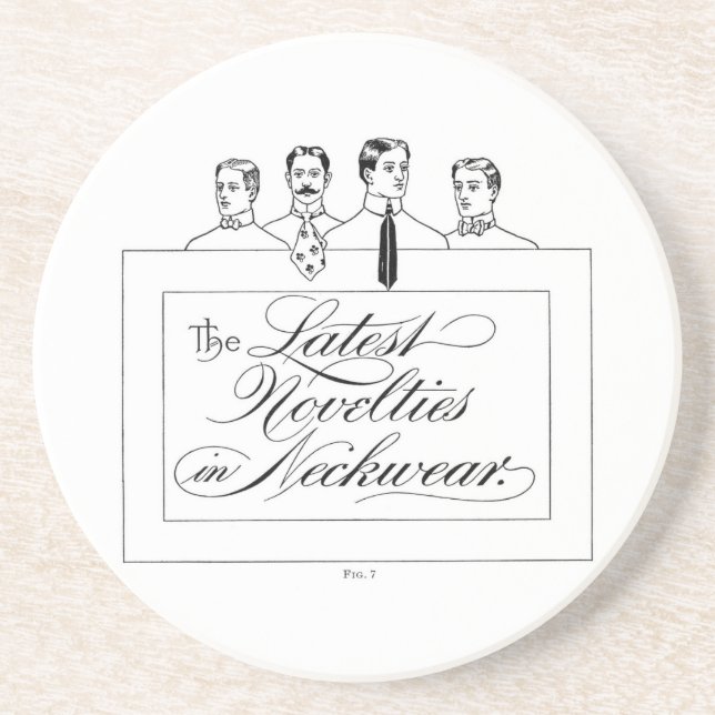 Die Vintagen Krawatten-Mattsandstein-Getränk Sandstein Untersetzer (Vorne)