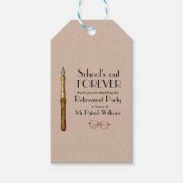 Die Vintagen Lehrer für immer ausscheiden lassen Geschenkanhänger