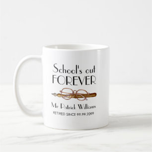 Die Vintagen Lehrer für immer ausscheiden lassen Kaffeetasse