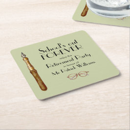 Die Vintagen Lehrer für immer ausscheiden lassen Rechteckiger Pappuntersetzer