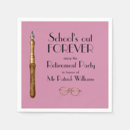 Die Vintagen Lehrer für immer ausscheiden lassen Serviette