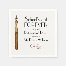 Die Vintagen Lehrer für immer ausscheiden lassen Serviette