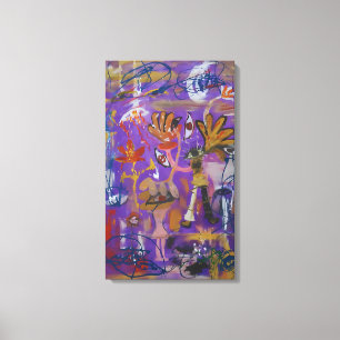 Die violetten Zeichen Leinwanddruck