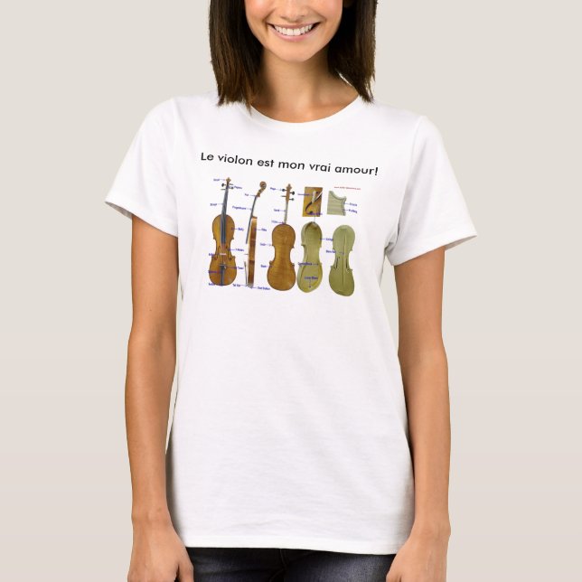 Die Violine ist mein wahres Liebe-Shirt T-Shirt (Vorderseite)
