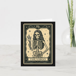 Die Virgo-Tarot-Karte - Halloween-Gothic-Hexe Karte