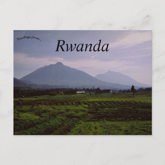 Die Virunga-Berge in Ruanda Postkarte (Vorderseite)