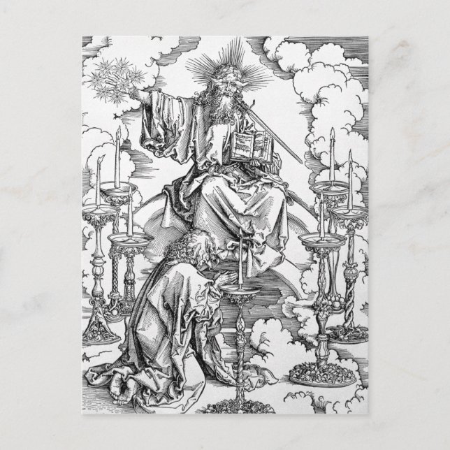 Die Vision der sieben Kerzenleuchten Postkarte (Vorderseite)