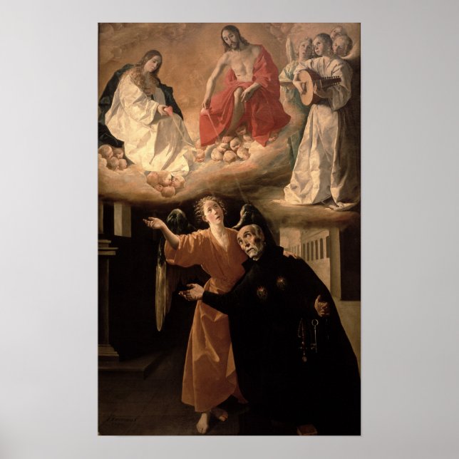 Die Vision des hl. Alphonsus Rodriguez Poster (Vorne)