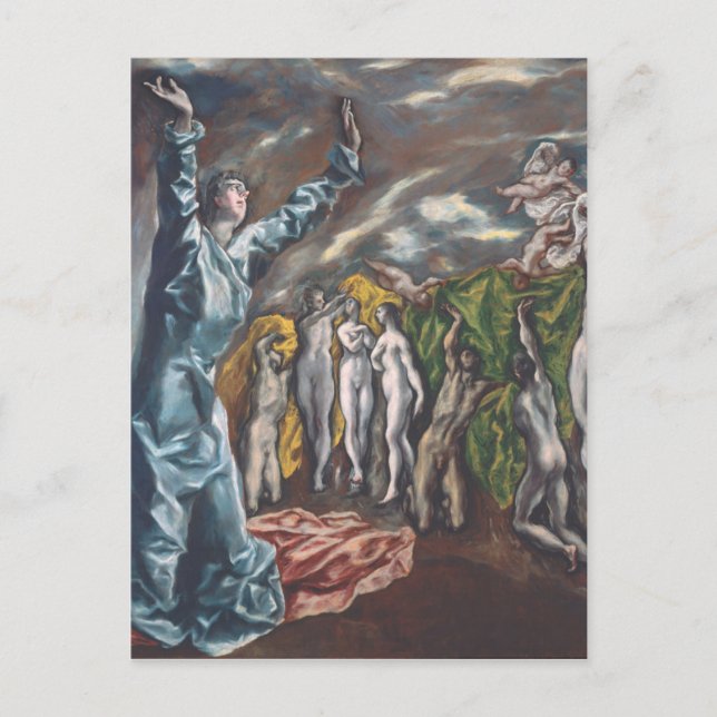 Die Vision des Johannes Postkarte (Vorderseite)
