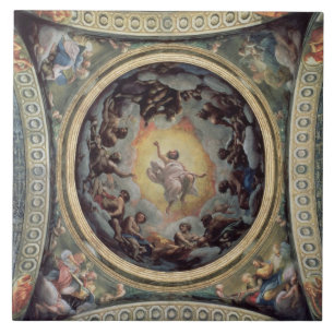 Die Vision von Johannes auf Patmos, 1520-23 Fliese