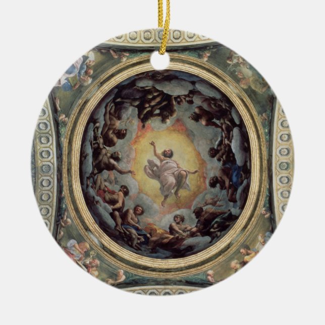 Die Vision von Johannes auf Patmos, 1520-23 Keramik Ornament (Vorne)