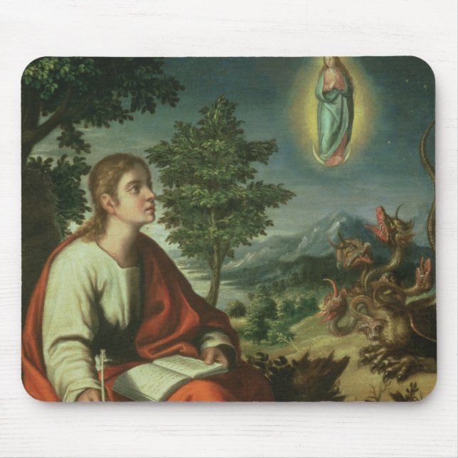 Die Vision von Johannes der Evangelist auf Patmos Mousepad (Vorne)