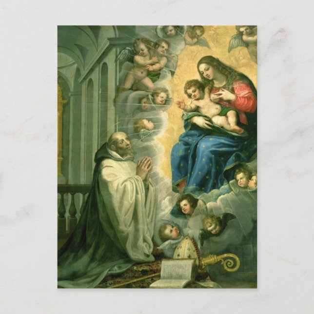 Die Vision von St. Bernard, 1634 Postkarte (Vorderseite)