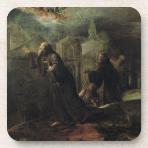 Die Vision von St Francis von Paola Untersetzer