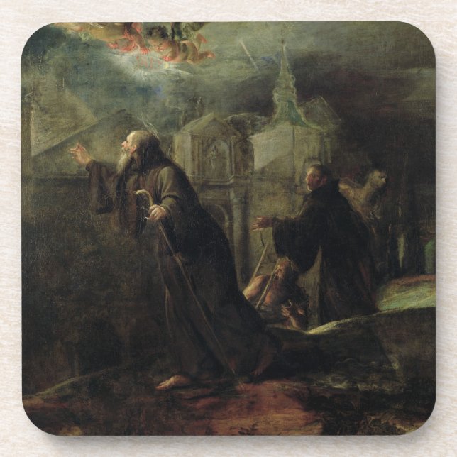 Die Vision von St Francis von Paola Untersetzer (Vorderseite)