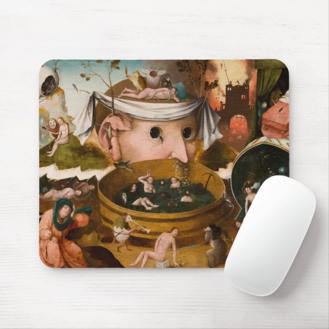 Die Visionen von Tondal, 1479 von Hieronymus Bosch Mousepad (Mit Mouse)