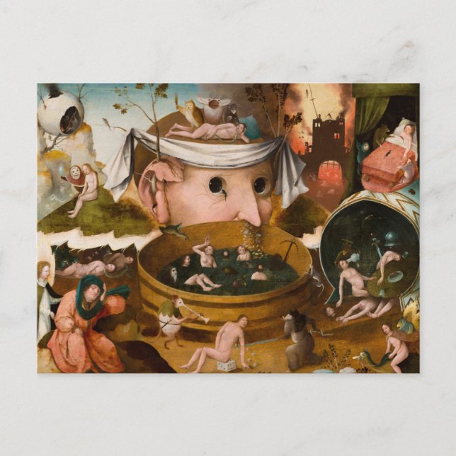 Die Visionen von Tondal, 1479 von Hieronymus Bosch Postkarte (Vorderseite)