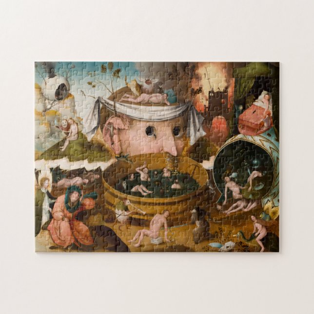 Die Visionen von Tondal, 1479 von Hieronymus Bosch Puzzle (Horizontal)