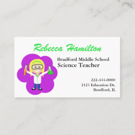 Die Visitenkarte des Cartoon Science Teachers