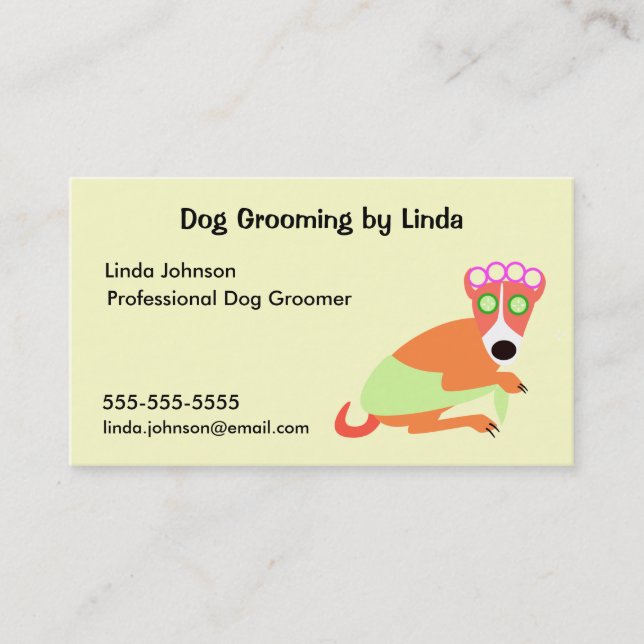 Die Visitenkarte des Hundegroomers (Vorderseite)