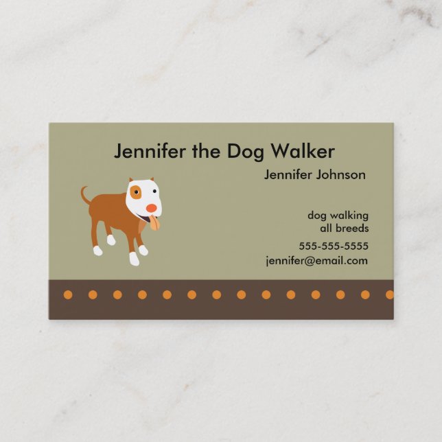 Die Visitenkarte des Hundewanderers (Vorderseite)