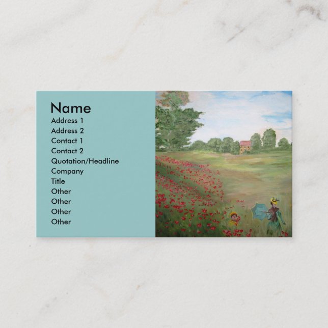 Die Visitenkarte des Kunsthändlers (Vorderseite)