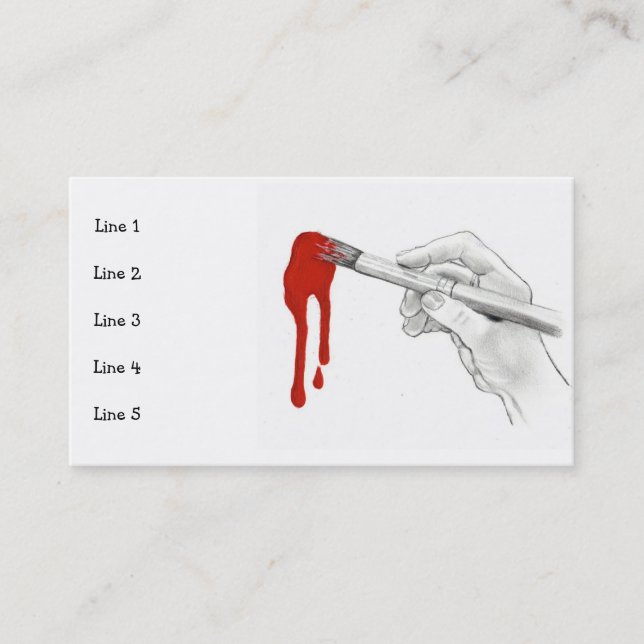 DIE VISITENKARTE DES KÜNSTLERS (Vorderseite)