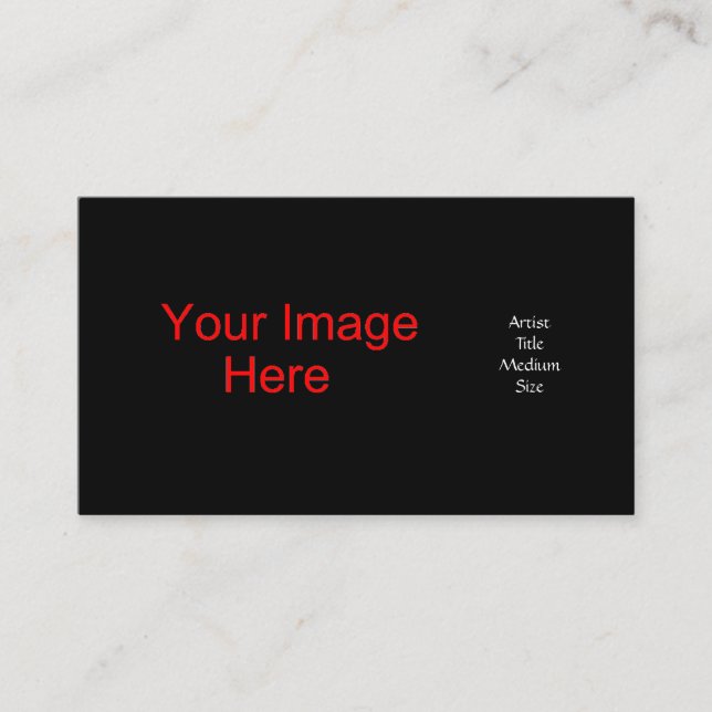 Die Visitenkarte des Künstlers (Vorderseite)