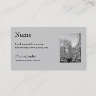 Die Visitenkarte-Schablone des Fotografen Visitenkarte