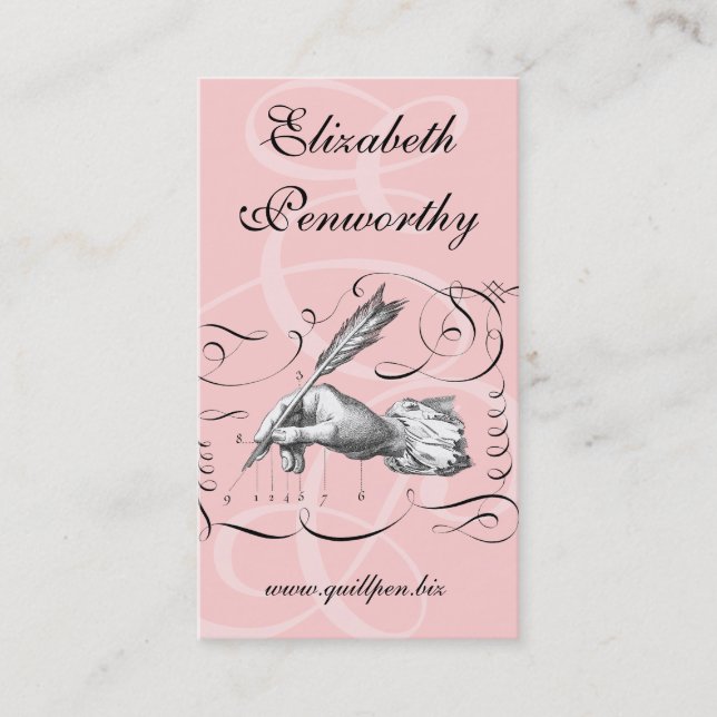 Die Visitenkarte-Stift des elegante Visitenkarte (Vorderseite)