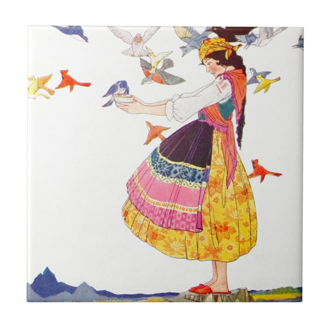 Die Vögel aller Welten Fliese (Vorderseite)