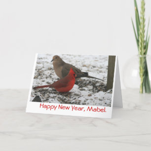 Die Vögel des neuen Jahres Feiertagskarte