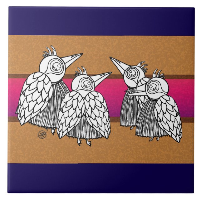 Die Vögel Fliese (Vorderseite)