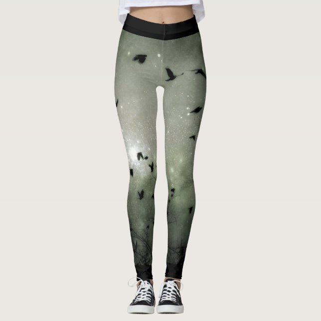 Die Vögel im Dunkeln Leggings (Vorderseite)