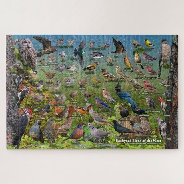 Die Vögel im Hinterhof des Westpuzzles Puzzle (Horizontal)