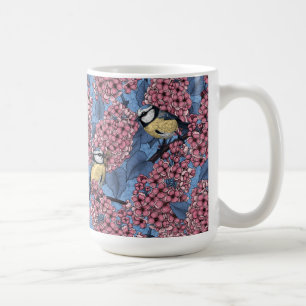 Die Vögel im lila Garten Kaffeetasse
