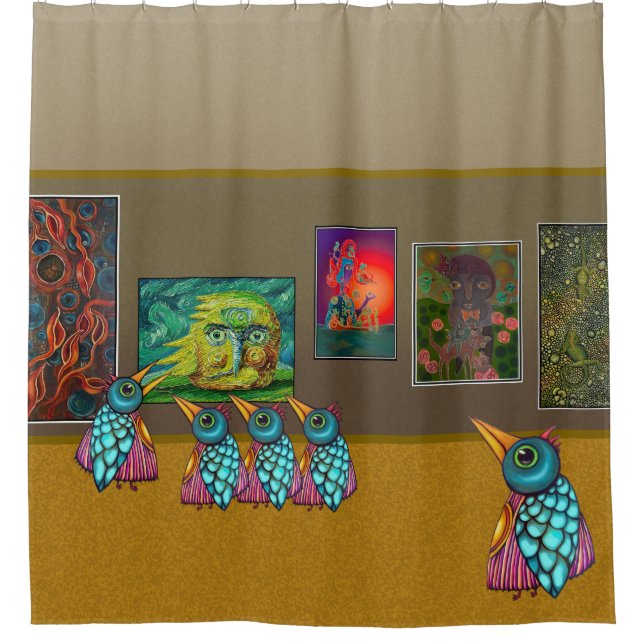 Die Vögel in der Galerie Duschvorhang (Vorderseite)