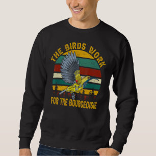 Die Vogelarbeit für den Vintagen Vogel der Bourgeo Sweatshirt