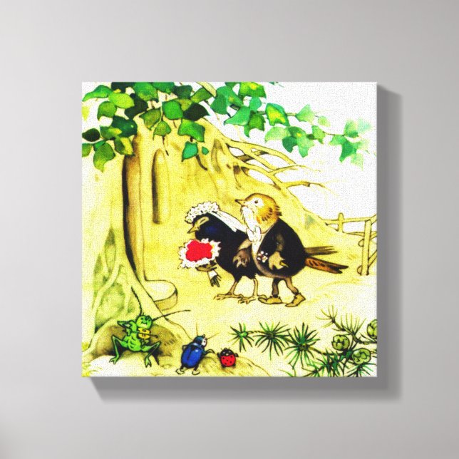 Die Vogelhochzeit Leinwanddruck (Vorderseite)