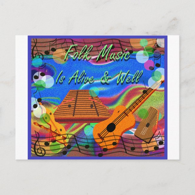 Die Volksmusik ist lebendig und gut Postkarte (Vorderseite)