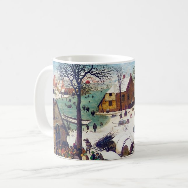 Die Volkszählung in Bethlehem, Pieter Bruegel Kaffeetasse (Vorderseite Links)