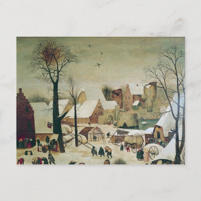 Die Volkszählung in Bethlehem Postkarte (Vorderseite)