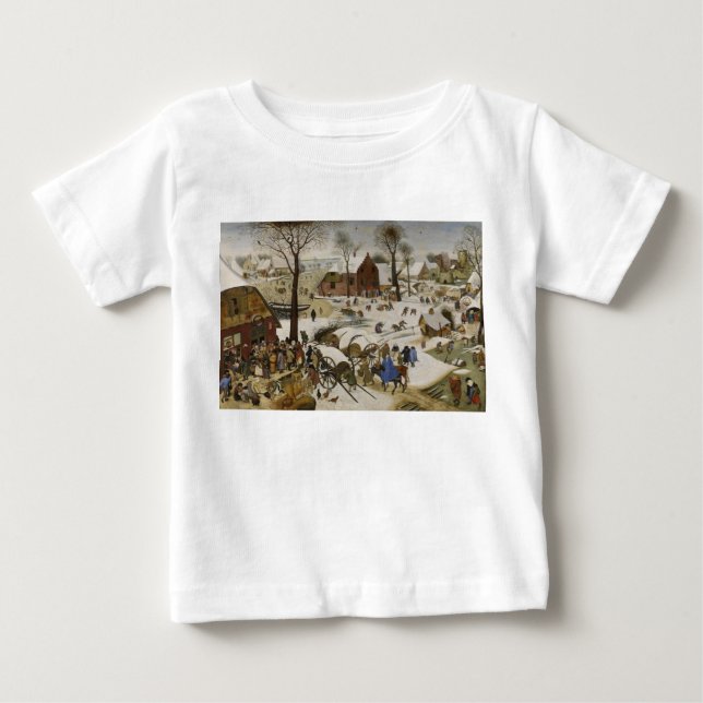 Die Volkszählung in Bethlehem (von Pieter Bruegel) Baby T-shirt (Vorderseite)