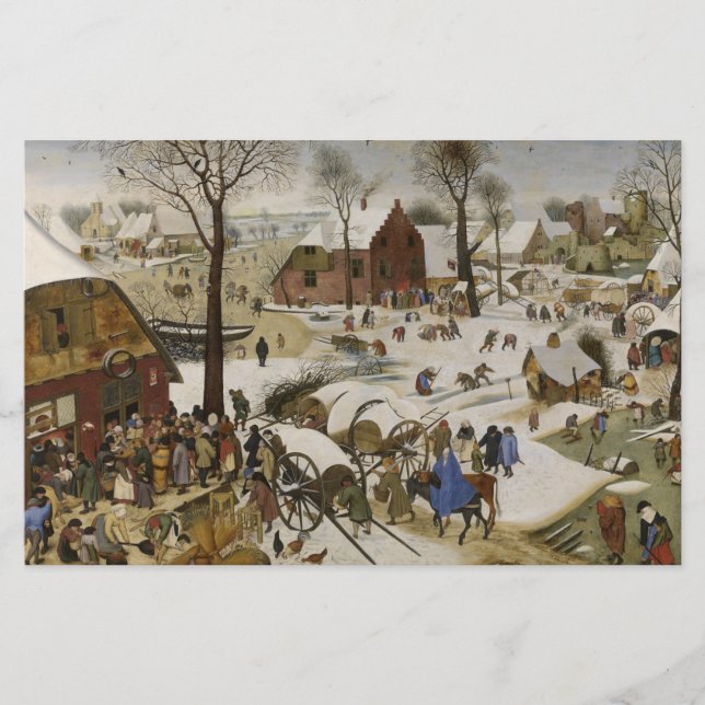 Die Volkszählung in Bethlehem (von Pieter Bruegel) Briefpapier (Vorderseite)