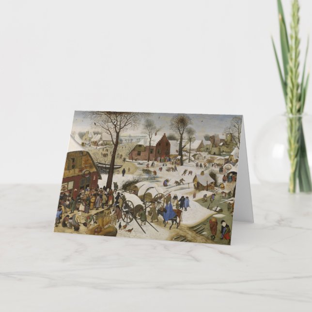 Die Volkszählung in Bethlehem (von Pieter Bruegel) Karte (Vorderseite)